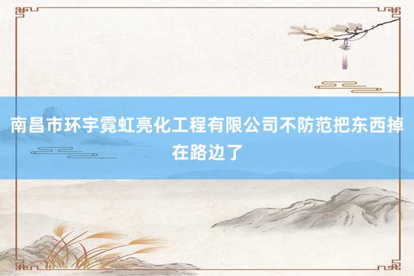 南昌市环宇霓虹亮化工程有限公司不防范把东西掉在路边了